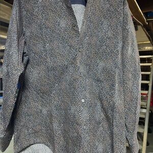 Bugatchi Brown/Multi Color Classic Fit Shirt